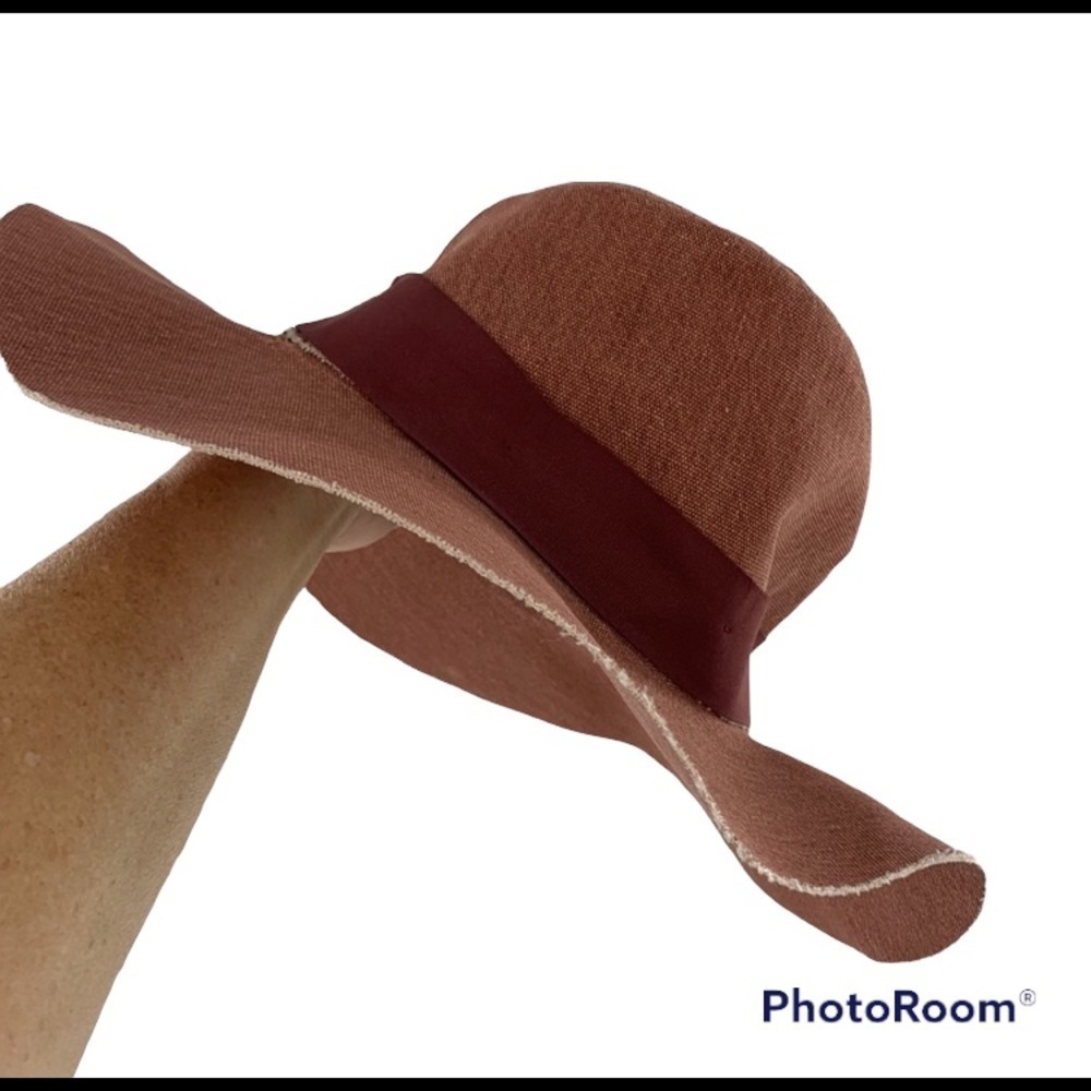 Zara accessories cowboy woven hat rose pink faded look size small Woman’s